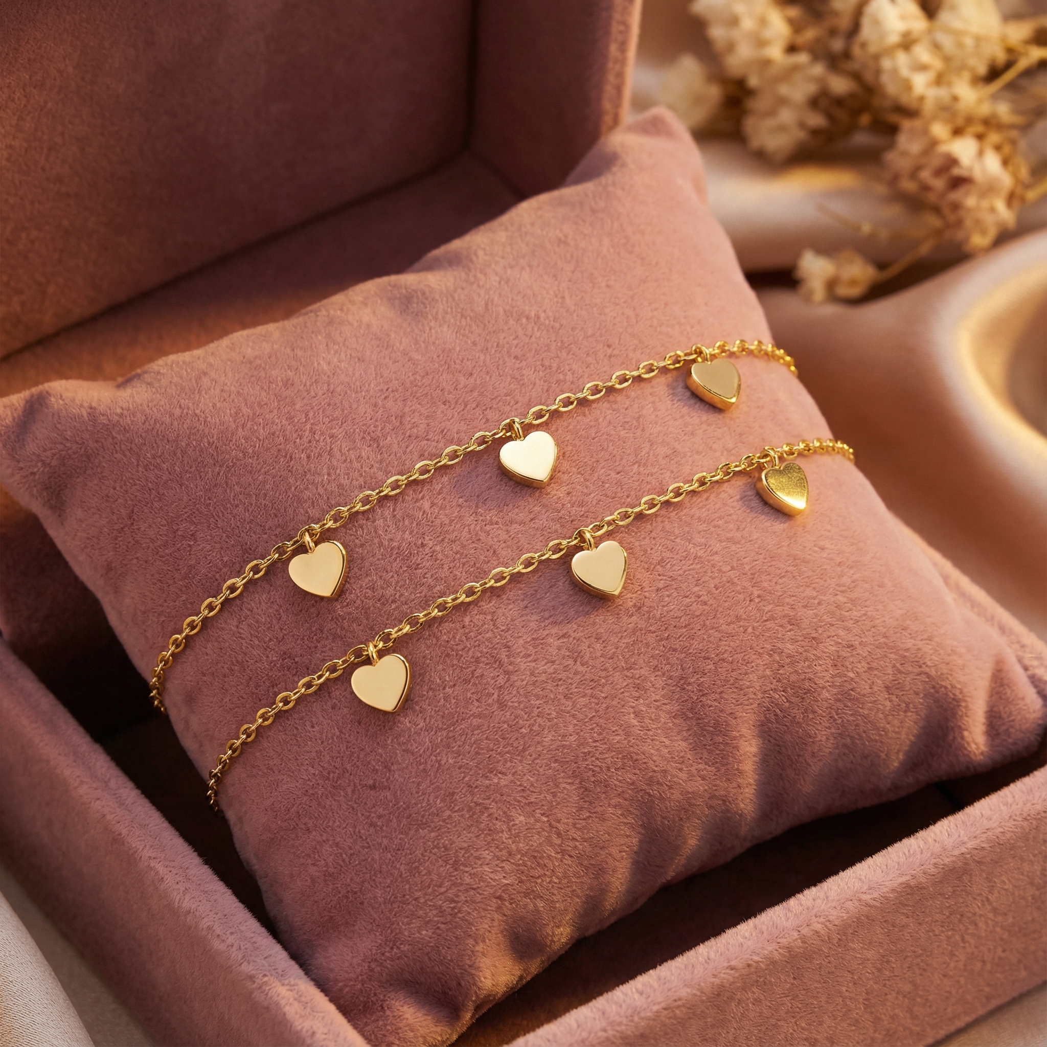 Mother Daughter Bracelet Set - Gold Plated