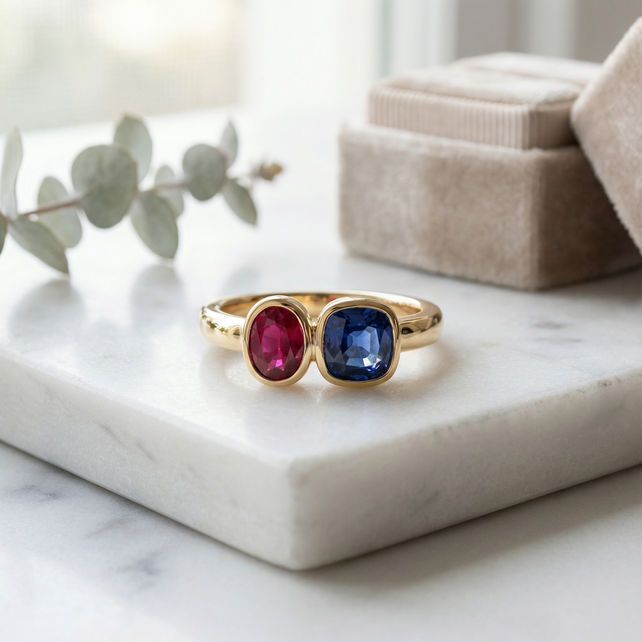 Duo Birthstone Ring